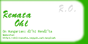 renata ohl business card